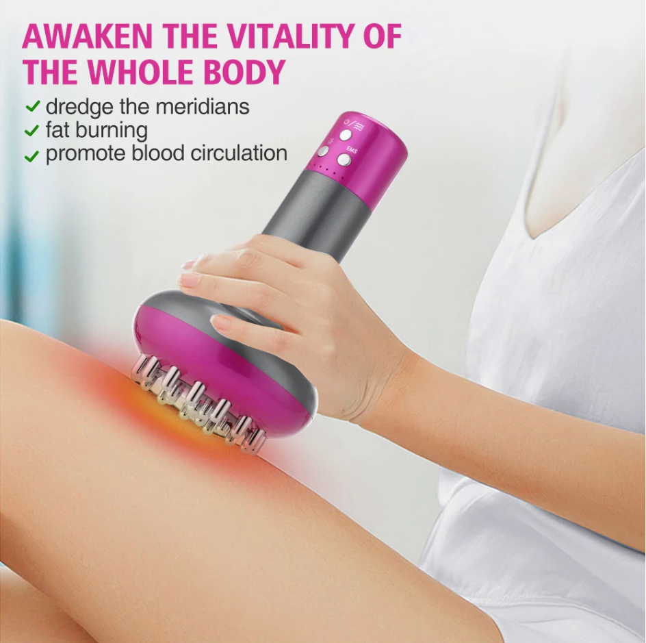 KINZALO SKIN TONE PRO - Massaggiatore Elettrico a Spazzola Anti-Cellulite con EMS e Terapia a Infrarossi