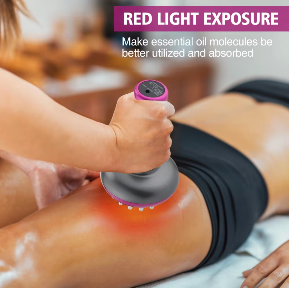 KINZALO SKIN TONE PRO - Massaggiatore Elettrico a Spazzola Anti-Cellulite con EMS e Terapia a Infrarossi