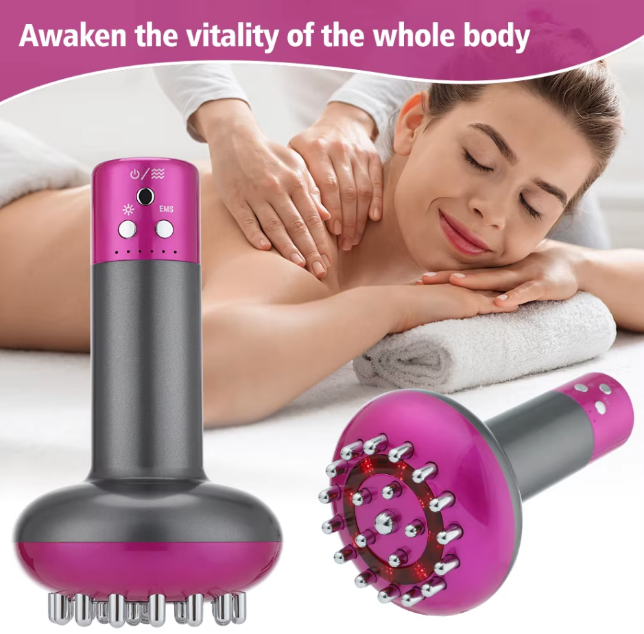 KINZALO SKIN TONE PRO - Massaggiatore Elettrico a Spazzola Anti-Cellulite con EMS e Terapia a Infrarossi