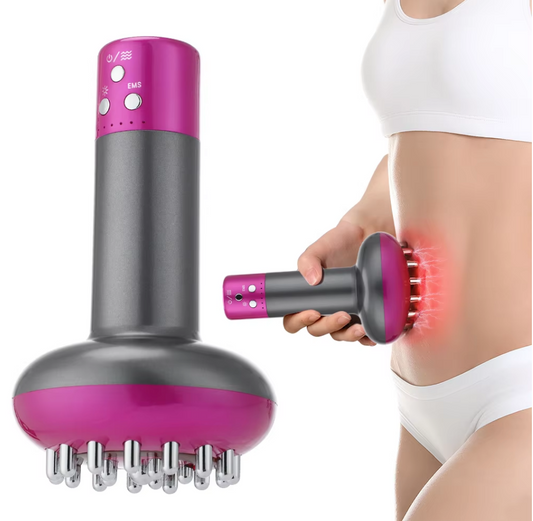 KINZALO SKIN TONE PRO - Massaggiatore Elettrico a Spazzola Anti-Cellulite con EMS e Terapia a Infrarossi