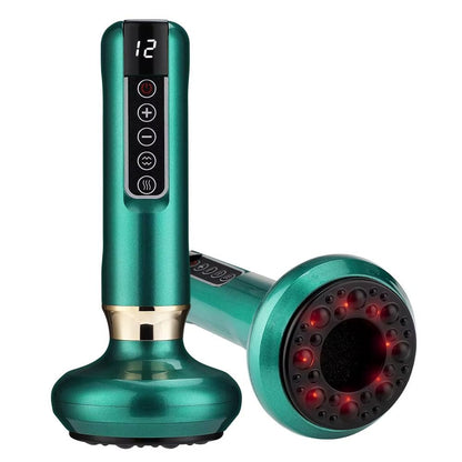 KINZALO VACUUM SHAPE - Massaggiatore Anticellulite Elettrico Professionale con Coppettazione, Vibrazione e Luce a Infrarossi
